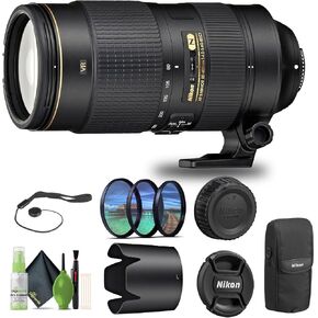 نيكون - عدسة AF-S NIKKOR مقاس 80-400 مم f/4.5-5.6G ED VR عدسة تكبير تليفوتوغرافي (2008) + مجموعة مرشح + حافظة غطاء + مجموعة تنظيف in Kuwait