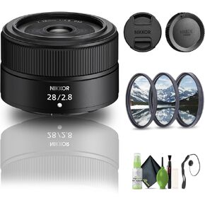 NIKKOR Z 28mm f/2.8 Lens for Nikon Z Cameras (20101) + Filter Kit + Cap Keeper + Cleaning Kit