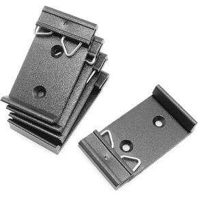 5PCS 35mm Din Rail Fixed Clamp Universal DIN Rail Mount Clip Aluminum Alloy Solid State Relay Clip for Relay Mounting DIN Rail Mounting Bracket 26 Width