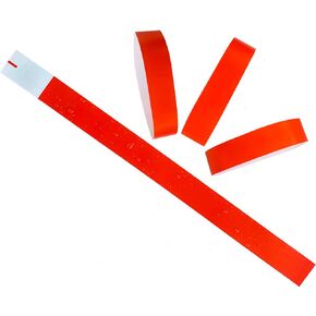 Paper Wristbands for Events, Party Wristbands for Events, Event Bracelets is Waterproof for Parties, Concerts, Sports, Fairs, Travel, Pool Pass(Red Colored)