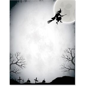 Haunted House Halloween Letter Papers- 25 Sheets Fall Holiday Computer Stationery, Newsletter, Announcement, and Invitation in Saudi Arabia