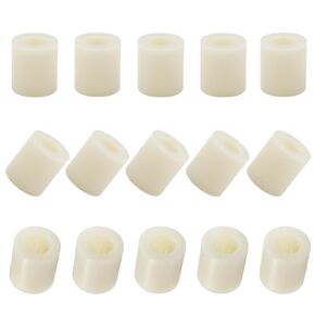 ABS Plastic Spacers 0.45"OD x 0.24"ID x 1/2" Thickness, Unthreaded Standoff Bushing Anti-Vibration Bushing, Multi-Purpose Black Round Washers for Home and Car Accessories