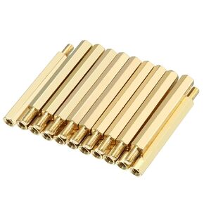 uxcell 20pcs M3 35+6mm Female Male Thread Brass Hex Standoff Spacer Screws PCB Pillar