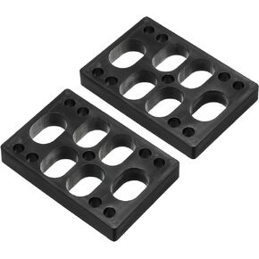 PATIKIL 1/2" Skateboard Riser Pads, 2 Pack PU 3x2 Skateboard Riser Pads Angled Wedge Shock Pads for Skateboard Truck, Black