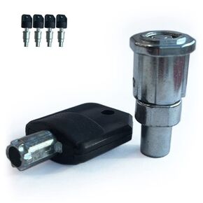 Locks & Keys Classic Gumball Machine - Vending Machines Top Lid Tubular Key Lock for Capsule, Candy, Gumball Vending Machine. Gumball Machine Lock and Key 1/4" Thread (4pc - Key Y2)
