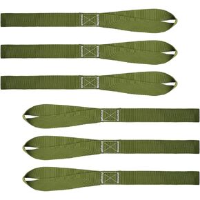 6-Pack Soft Loop Tie Down Straps 1500 Load Capacity and 4500 Lbs Breaking Strength, Heavy Duty Tie Down Loops for Securing ATV UTV Motorcycles Scooters Dirt Bikes Lawn Garden Equipment (Blue)