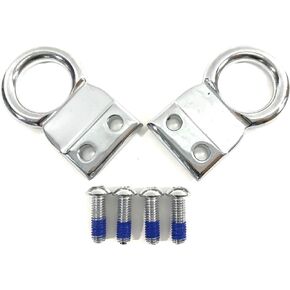 Motorcycle Chrome Tie Down Brackets Mount Hardware Clip S Hook Ring Bracket Set 2014-2020 Indian Motorcycles Chieftain Classic Roadmaster Road Master Elite Indians Tiedown Strap Trailer Hauling Secure