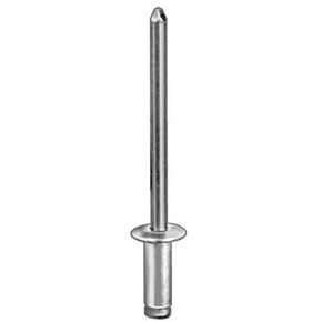 3/16"Dia. Dome Head 1/8"- 1/4" Grip Range All Plated Steel Panel Blind Rivets (100pkg).