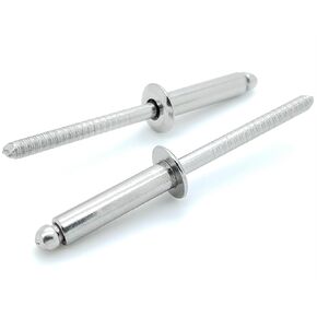 100 Qty 304 Stainless Steel Blind Rivets (#6-10) 3/16" Diameter x 5/8" Grip (BCP182)
