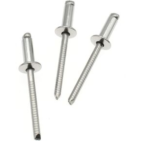 50 Pcs 3/16" x 1/2"(4.8x12mm) Stainless Steel Blind Rivets Pop Rivets Core Pulling Rivets, Grip Range(6.5-9.5mm)