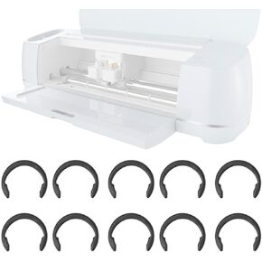 10 Pack of Retaining Clip Rings for Cricut Maker - Carbon Steel Fixed Clamp Ring Compatible with Cricut Maker Rubber Roller Replacement Parts - Black