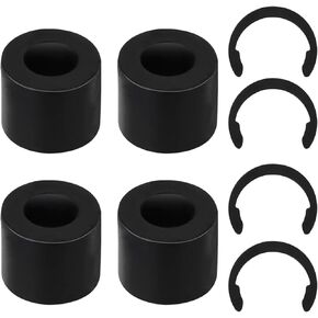 4pcs Rubber Roller Resolution for Cricut Maker and 4pcs Rubber Roller Replacement, Retaining Clip Rings Compatible with Cricut Maker, Keep Rubber Roller from Moving