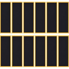 12 Piece Mini Finger Fingerboard Grip Tape,Foam Grip Tape Pro Fingerboard Tech Deck Performance Series，P-rep Professional Original Black Skateboard Fingerboard Foam Grip Tape Stickers,38mmX110mm