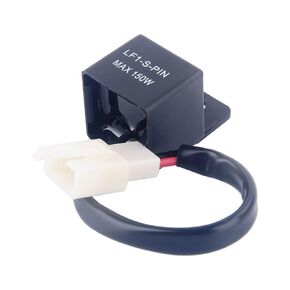 2-Pin LED Electronic Flasher Relay, 12V Indicator Light Flasher Relay Fix for Motorcycle/Bike LED Turn Signal Bulbs Hyper Flash/Rapid Blink Issues