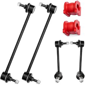 6PC Front Rear Right Left Sway Bar Links and Front Bushings FITS Honda Ridgeline RT RTL RTS 2006 2007 2008 2009 2010 2011 2012 2013 2014