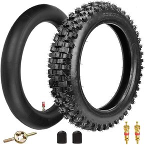 FVRITO 90/100-14 3.00-14 Knobby Tire and Inner Tube for 125cc 140cc CR80R CR85R CRF80F CRF125F CRF150R XR80R YZ80 YZ85 TTR125 Apollo RFZ X18 TaoTao ATD125 DB17 Kawasaki KLX125 85 SX XC