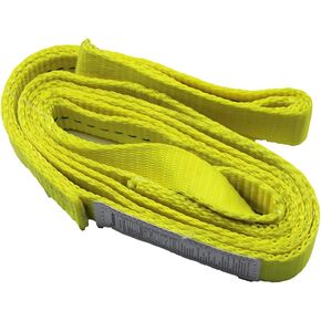 1" x 9' Polyester Lifting Slings, Twist Eye Web Slings, Lifting Strap for Hoist, Heavy Duty Rigging Straps, 1600 lbs Vertical Rigging Moving Towing Hoisting Work Gear