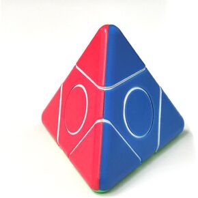 2x2 Pyramid Speed Cube Stickerless 2x2 Pyraminx Magic Cube Triangle Twisty Speed Cube Puzzle Toys Brain Teasers