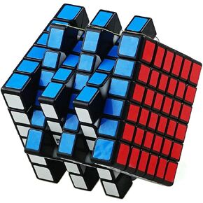 6x6 Speed Cube Qiyi 6 by 6 Big Speed Cube 6x6x6 Cube Puzzle Game Toy Black for Children and Adults