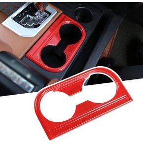 ABS Plastic Front Seat Central Armrest Cup Holder Cup Trim Decor Sticker for Toyota Tundra 2014-2021 (Matte Black)