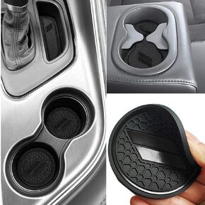 Anti Dust Mats for Dodge Challenger Accessories 2015 2016 2017 2018 2019 2020 2021 2022 2023,Custom Fits Cup Holder Liners Mats Door Pocket Center Console Liners, 11pcs/kit (Red)