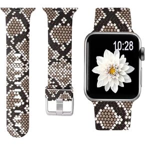 Laffav Compatible with Apple Watch Band 41mm 40mm 38mm iWatch Series 9 & Ultra 2 & SE & Ultra & Series 8/7/6/5/4/3/2/1 for Women Men, Classic Leopard, S/M