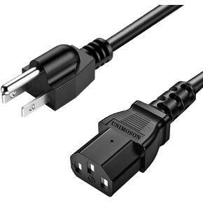 Amplifier Gaming PC Power Cable Compatible for iBuyPower HP Dell STGAubron CyberpowerPC Skytech Thermaltake, Replacement Desktop Computers 3-Prong Wall Power Cable Plug
