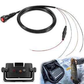 010-12445-00 Power/Data Cable Threaded 4-Pin Replacement for Garmin Transducers echoMAP Chirp/Plus/UHD, GPSMAP & for Panoptix Ice Fishing Bundle