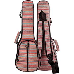 Multicolor Bohemian Ukulele Case Bag for Soprano Concert Tenor Ukulele 21'' 23'' 26'',0.5 Inch Thick Padded(Soprano-21 Inch)