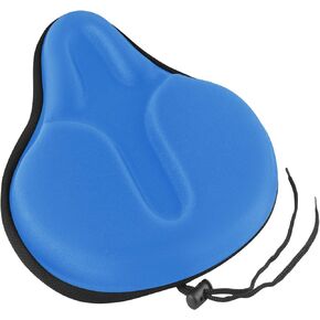 MSDADA Large Gel Bike Seat Cover, Extra Soft Bike Seat Cushion for Men Women Comfort Wide, Fits Indoor Outdoor Cycling(11.41 inch x 10.24 inch)