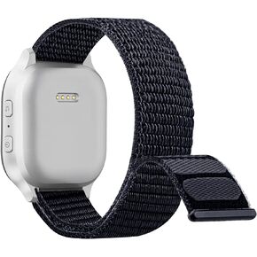3 قطع من أشرطة النايلون البديلة المتوافقة مع ساعة Gabb 3 2 1/ Gizmo Watch 3 2 1، تصميم بخطاف وحلقة سهل على الأطفال ارتداؤه وخلعه، مسامي وقابل للغسل، قوس قزح + PomeRed + نيون