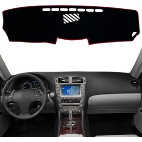 Dash Mat Cover Interior Dashboard Protection pad Compatible with Lexus IS250 IS350 Sedan 2006-2013 Dashboard Cover Pad Carpet Protector (Black Trim)