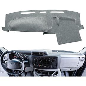 Dash Cover Mat Custom Fit for Ford Econoline E150 E250 E350 E450 Super Duty Wagon Cargo Van,Dashboard Cover Pad Carpet J149 (Black)