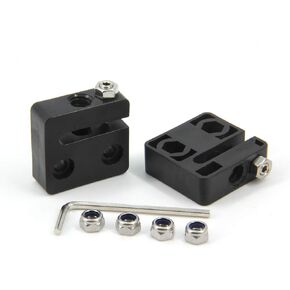 Zeberoxyz 2PCS Anti-Backlash Nut Block for 8mm Diameter, 2mm Pitch 8mm Lead POM Screw Nut for CNC and 3D Printer (8mm Lead-4-heads)