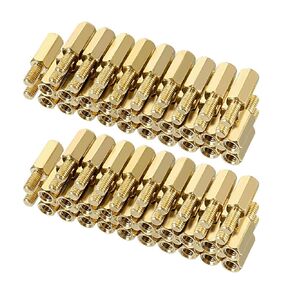 Uxcell 100 قطعة M3 9 + 6 مللي متر أنثى ذكر الموضوع النحاس عرافة المواجهة فاصل مسامير PCB عمود