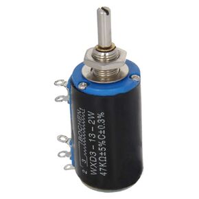 Fielect 2Pcs 470R Ohm Wire Wound Precision Potentiometer, Precision Multi Turn Wirewound Potentiometer, 10-Turn Rotary Adjustable Resistor, WXD3-13-2W