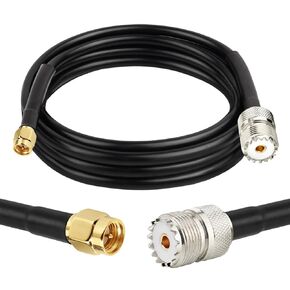 RG58 SMA Male to UHF Female SO239 CB Coaxial Cable Ultra Low Loss Antenna Extension Cable for Ham Radio, CB Antenna, VHF Antenna, Dummy Load, SWR Meter (4FT)