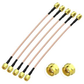SUPERBAT SMA Cable Extension 3ft SMA Male to SMA Male Right Angle Connector Cable RG316 Cable Jumper for FPV Antenna Router WiFi Cable Network Analyzer etc. 2-Pack