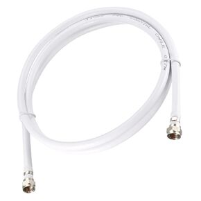 RG6 Coaxial Cables F Male to F Male, [for TV Cable Extension] - 4Feet / 75 Ohm/White / 1Pcs