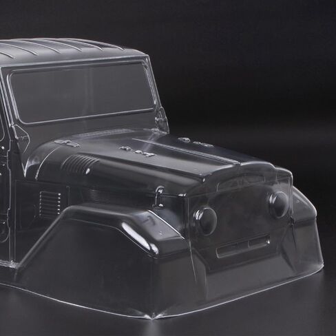 هيكل شفاف لسيارة زاحفة RC 1/10، 1965 Toyota FJ40 Truck Cab PC هيكل شفاف مناسب لـ 1/10 RC Crawler Axial SCX10 TRX4 YIKONG 4102 RGT 86100 Redcat GEN8 DIY in Kuwait
