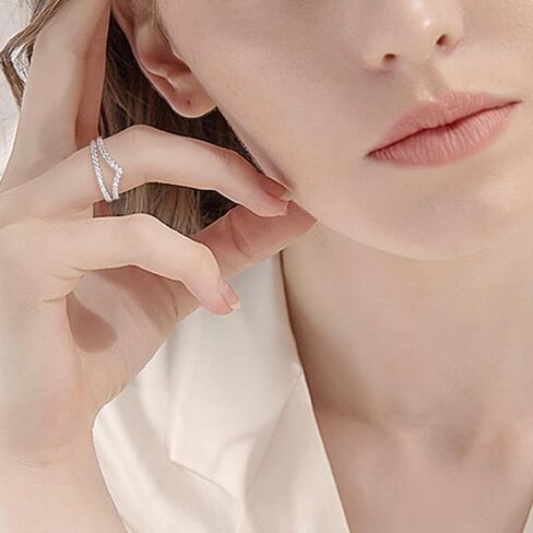 Moissanite Stackable Engagement Rings Eternity Promise Wedding Ring D Color VVS1 925 Sterling Silver Bridal Rings for Women Men in Saudi Arabia