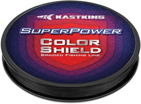 KastKing Superpower ColorShield Braided Fishing Line - Colorfast Braided Line, 100% Solution Dyed UHMWPE Fiber, Smooth & Strong Superline, Near Zero Stretch, Sensitive, High Abrasion Resistance in Kuwait