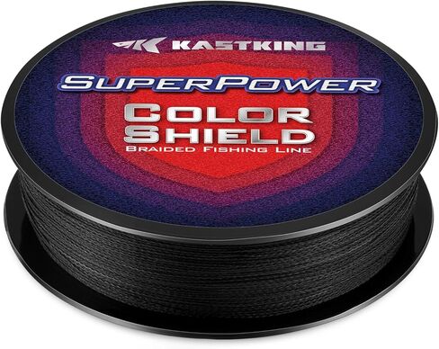 KastKing Superpower ColorShield Braided Fishing Line - Colorfast Braided Line, 100% Solution Dyed UHMWPE Fiber, Smooth & Strong Superline, Near Zero Stretch, Sensitive, High Abrasion Resistance in Kuwait