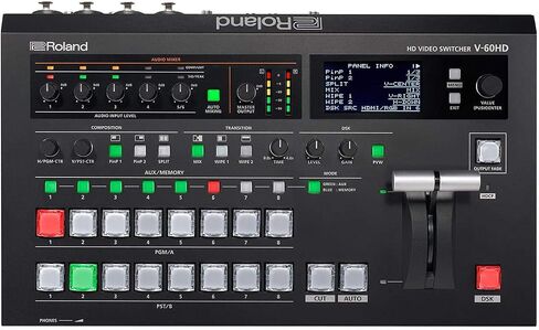 Roland V-60HD HD Plug-n-Play Video Switcher مع الصوت للحدث المباشر والبث المباشر in Saudi Arabia