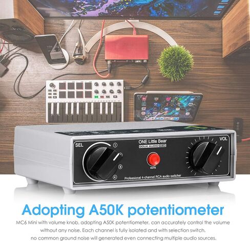 4-Way التناظرية RCA ستيريو الصوت الجلاد الفاصل التحكم في مستوى الصوت Preamp السلبي in Saudi Arabia