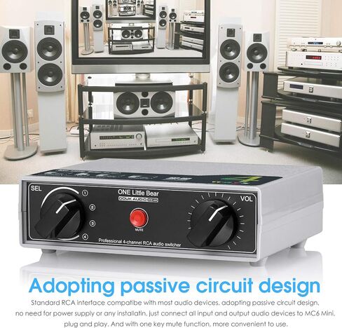 4-Way التناظرية RCA ستيريو الصوت الجلاد الفاصل التحكم في مستوى الصوت Preamp السلبي in Saudi Arabia