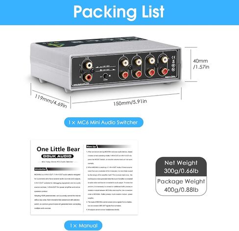 4-Way التناظرية RCA ستيريو الصوت الجلاد الفاصل التحكم في مستوى الصوت Preamp السلبي in Saudi Arabia