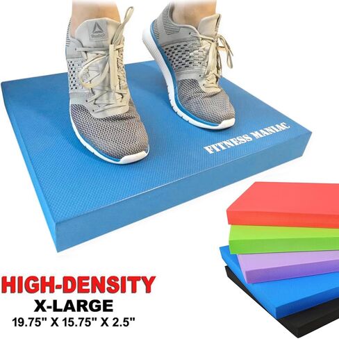 FITNESS MANIAC Balance Pad, X Large Balance Trainer for Stability - Balance Board for Rehab, Foam Mat for Physical Therapy, Kneeling Pad Foam Padding Thick Cushion 19.75" X 15.75" in Saudi Arabia