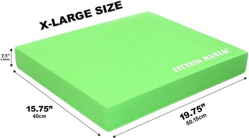 FITNESS MANIAC Balance Pad, X Large Balance Trainer for Stability - Balance Board for Rehab, Foam Mat for Physical Therapy, Kneeling Pad Foam Padding Thick Cushion 19.75" X 15.75" in Saudi Arabia