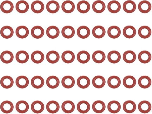 Silicone Rubber O Ring 8mm ID, 11mm OD, 1.5mm Width VMQ Washer Gasket Sealing-Applications for Pressure Washer Plumbing Sealing-[Qty 100 Red] in Saudi Arabia